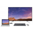 MobileStation Surface Book, Dockingstation, 1x 42,5" LED-TFT Business 4K Line und eine Cordless Desktop Tastatur und Darkfield Laser Maus