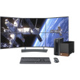 DataStation studio, 3+3 Monitorträgersystem Traverse mit Tischstand, 6x 24" Slim Monitore, USV, Tastatur- und Mausset