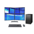 DataStation live, 2+2 Monitorträgersystem Traverse mit Tischstand, 4x 24" Business Monitore, Tastatur- und Mausset