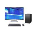 DataStation live, 2+2 Monitorträgersystem Traverse mit Tischstand, 4x 24" Slim Monitore, Tastatur- und Mausset