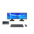 DataStation mini, 2x 24" Business Monitore, Cordless Desktop Tastatur und Darkfield Laser Maus