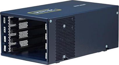 4 Slot Box – Standalone Gehäuse für ultraFLEX Industrie Mini PC am Arbeitsplatz